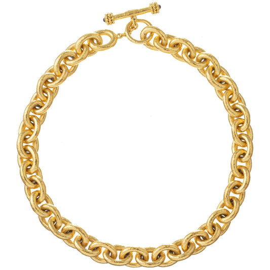 Elizabeth Locke - 19k Yellow Gold Heavy Oval Link Necklace