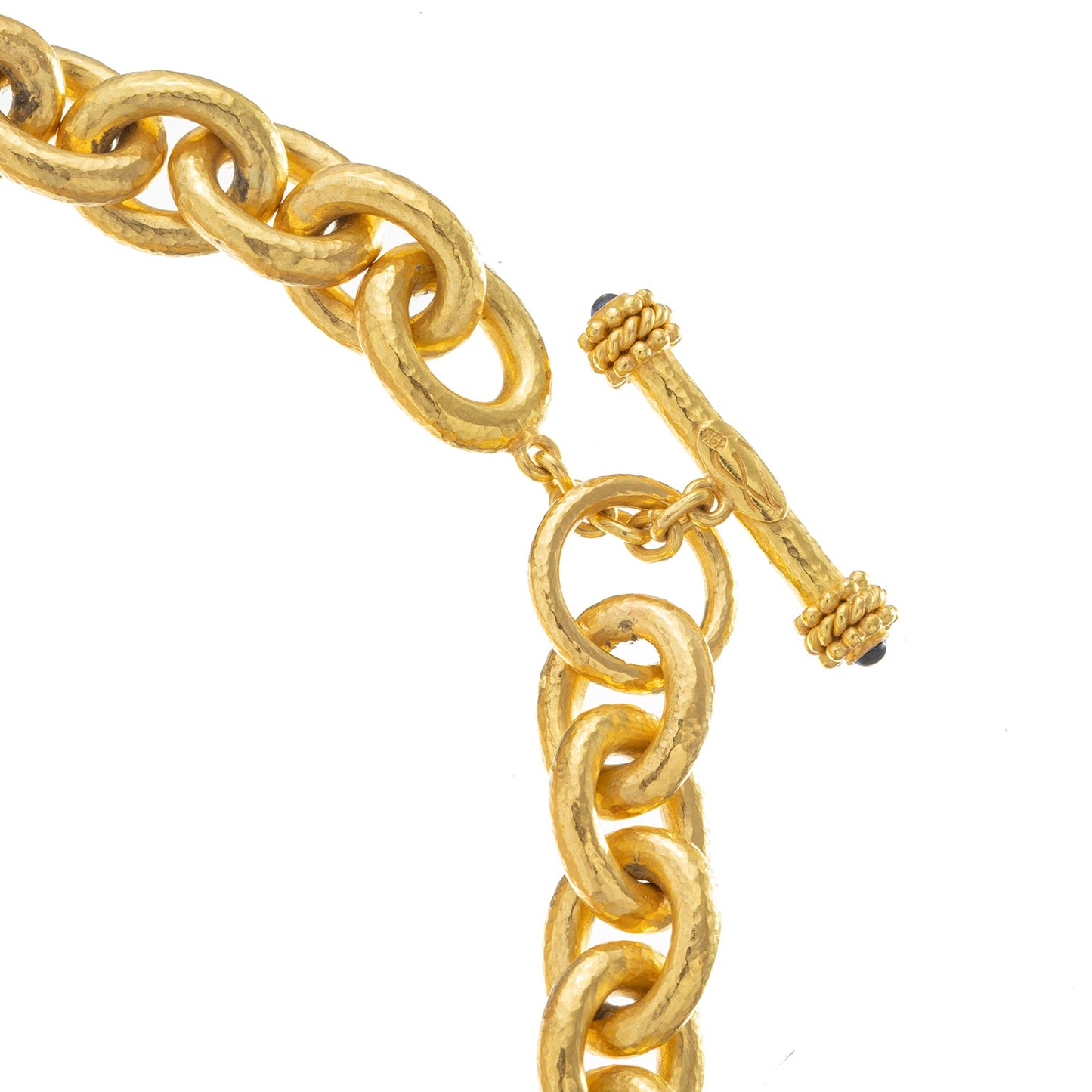 Elizabeth Locke - 19k Yellow Gold Heavy Oval Link Necklace
