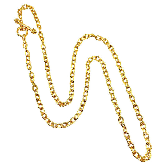 Elizabeth Locke - 19k Yellow Gold Orvieto Long Chain Necklace