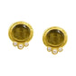Elizabeth Locke - 19k Yellow Gold Venetian Glass Pearl Earrings