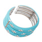 Estate Collection - 18k White Gold Turquoise Enamel Diamond Cuff Bracelet