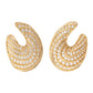 Estate Collection - 18k Yellow Gold Diamond Crescent Earrings