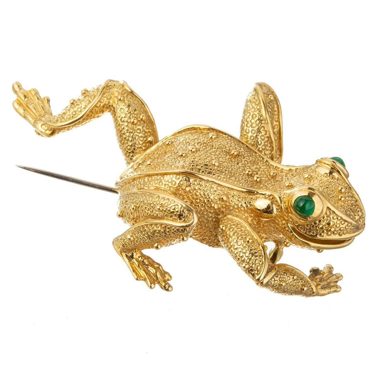 Estate Collection - 18k Yellow Gold Large Leaping Frog Brooch