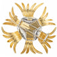 Estate Collection - 18k Yellow Gold Platinum Diamond Spray Brooch