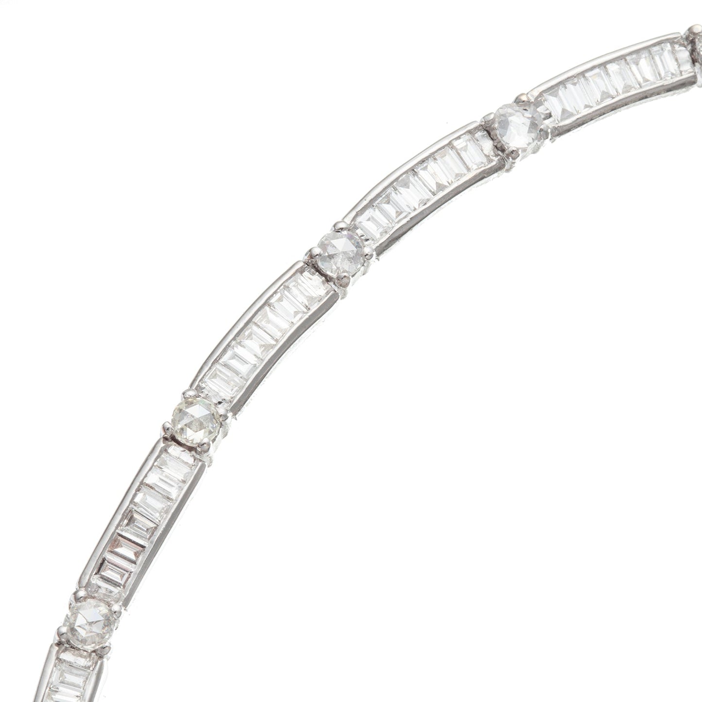 Estate Collection - Baguette & Rose-Cut Diamond 'Y' Necklace