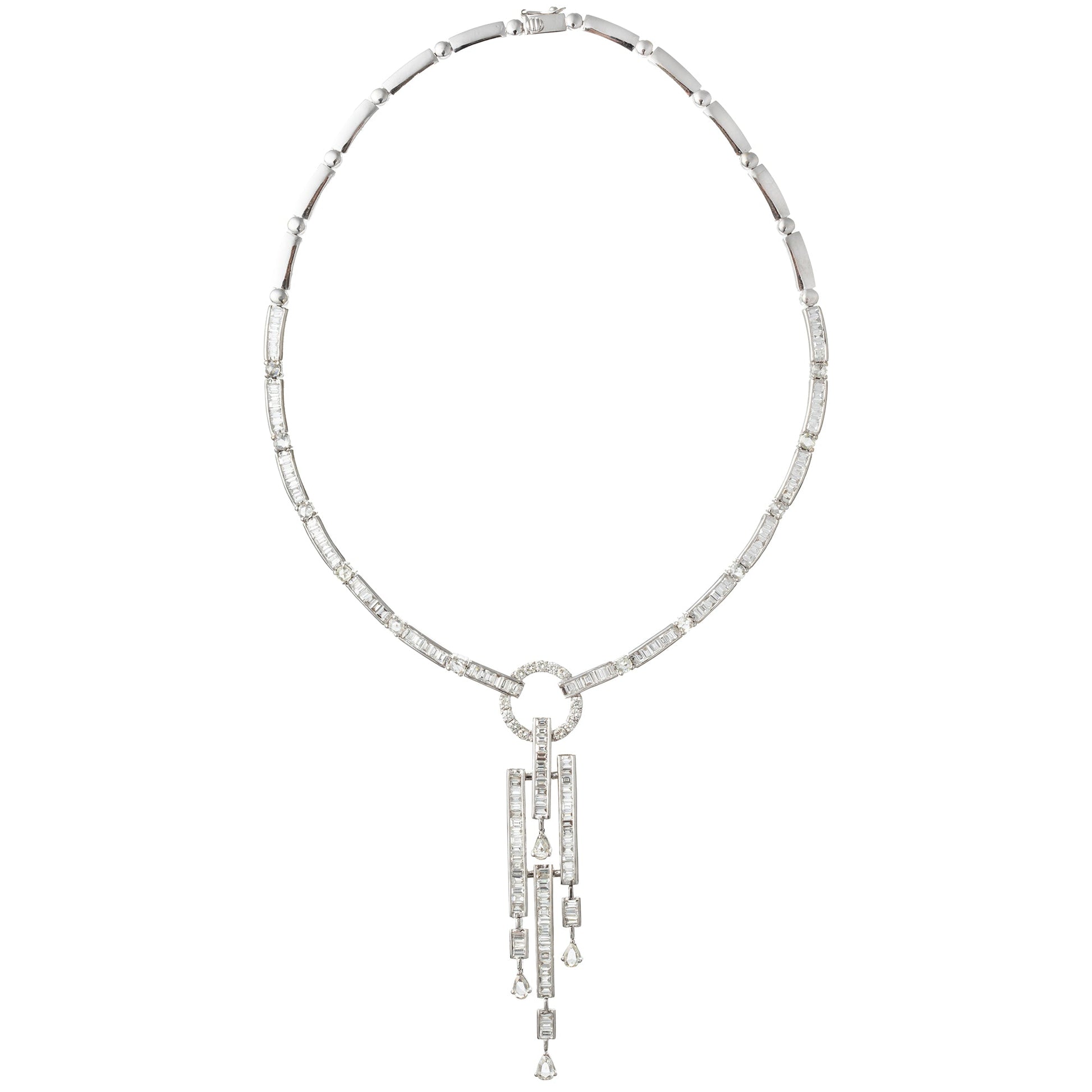 Estate Collection - Baguette & Rose-Cut Diamond 'Y' Necklace