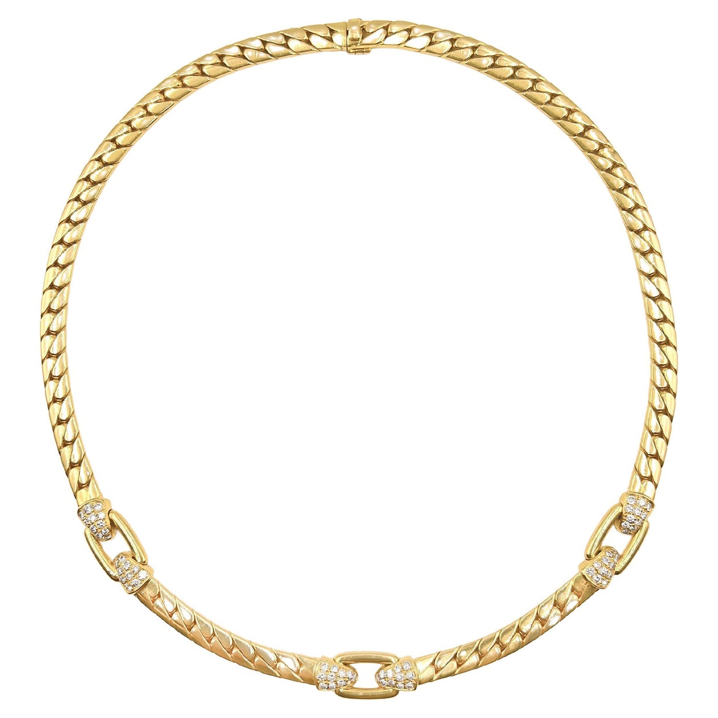 Estate Collection - Cartier 18k Gold Diamond Curb-Link Necklace