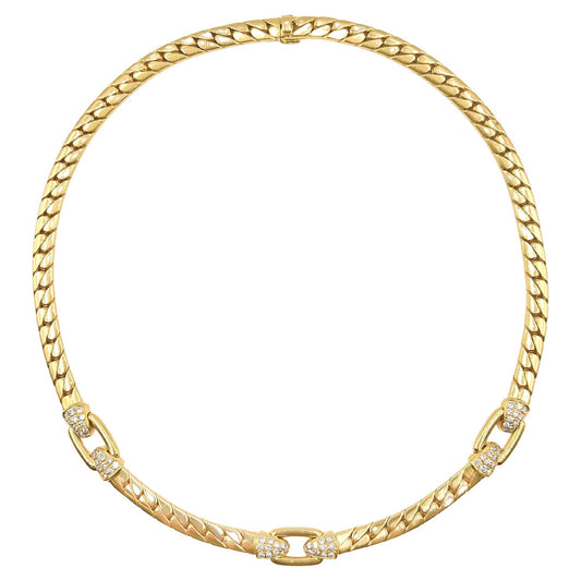 Estate Collection - Cartier 18k Gold Diamond Curb-Link Necklace