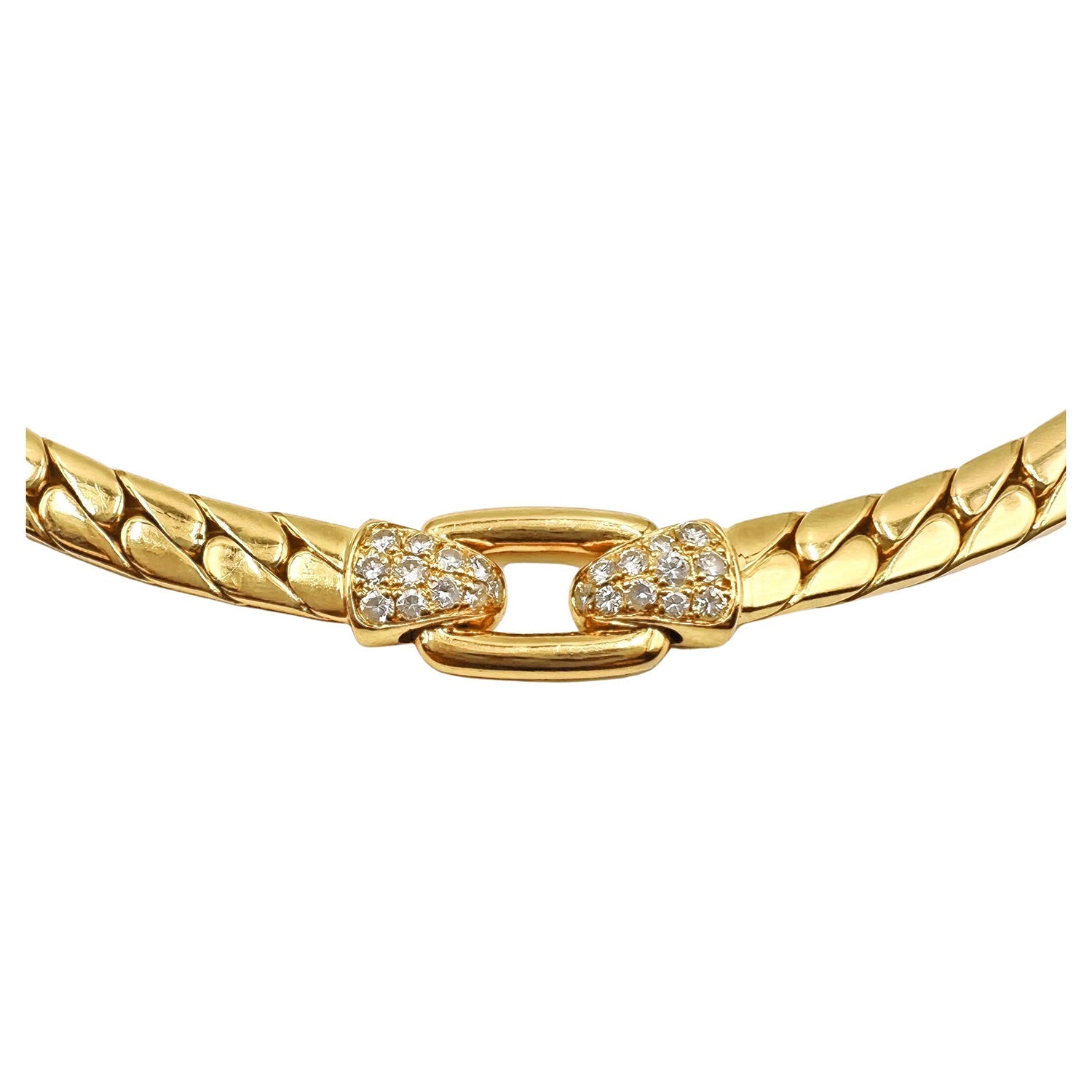 Estate Collection - Cartier 18k Gold Diamond Curb-Link Necklace