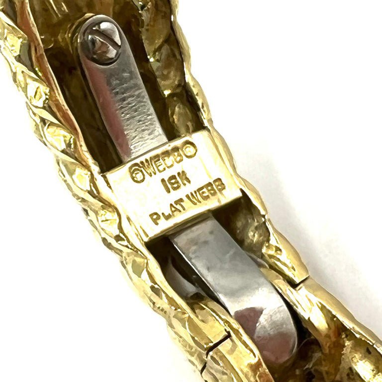 Estate Collection - David Webb 18k Gold Platinum Diamond Cuff Bracelet