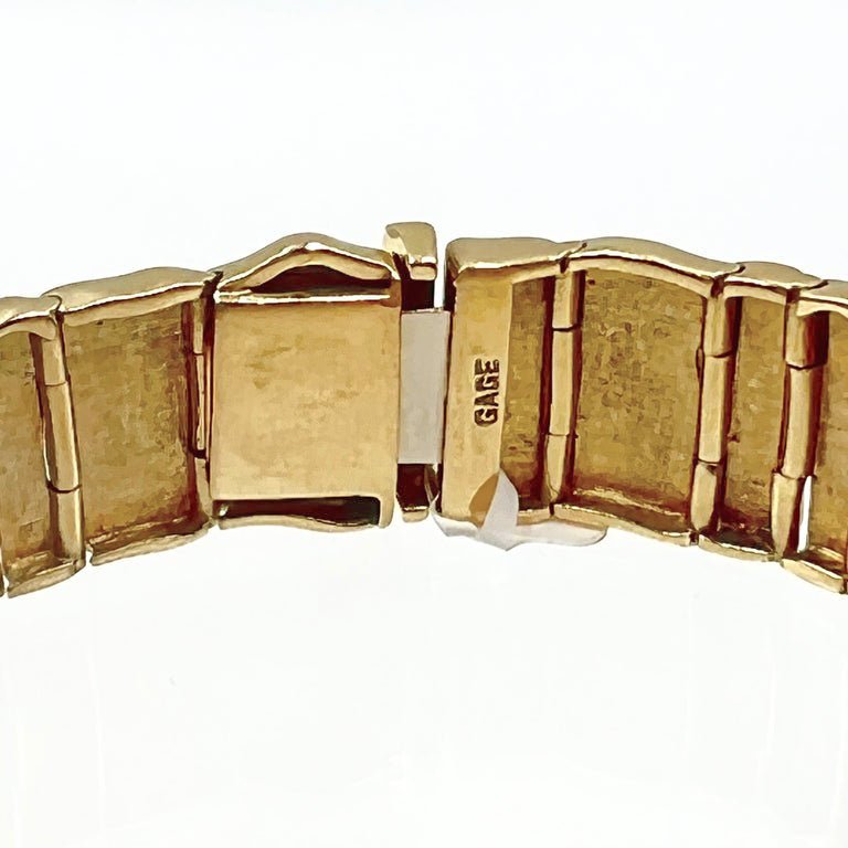 Estate Collection - Elizabeth Gage 18k Yellow Gold Bark Bracelet