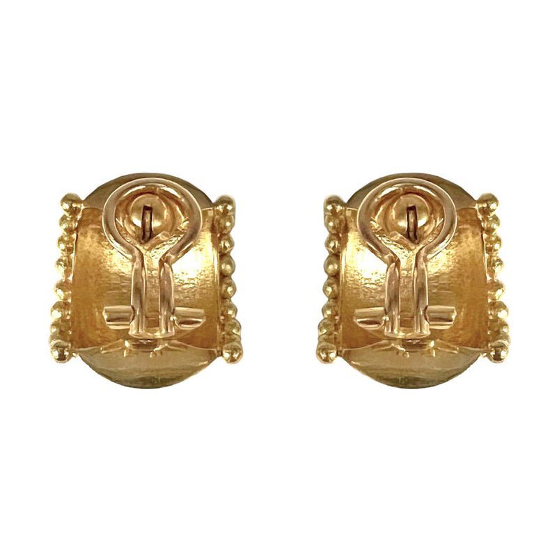 Estate Collection - Elizabeth Locke 19k Yellow Gold Tivoli Earrings