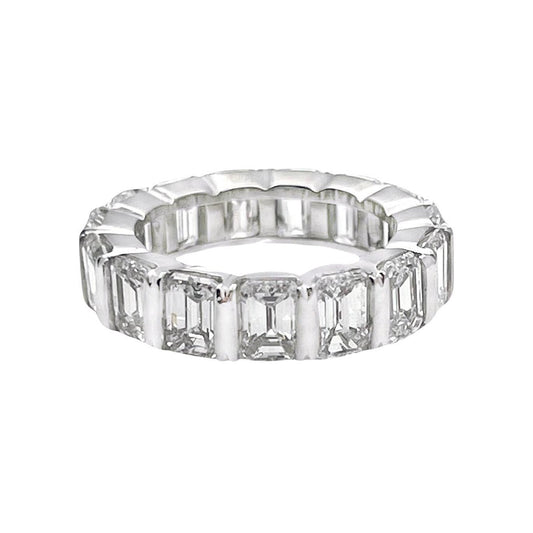 Estate Collection - Emerald-Cut Diamond Bar-Set Eternity Band (7.72ct)