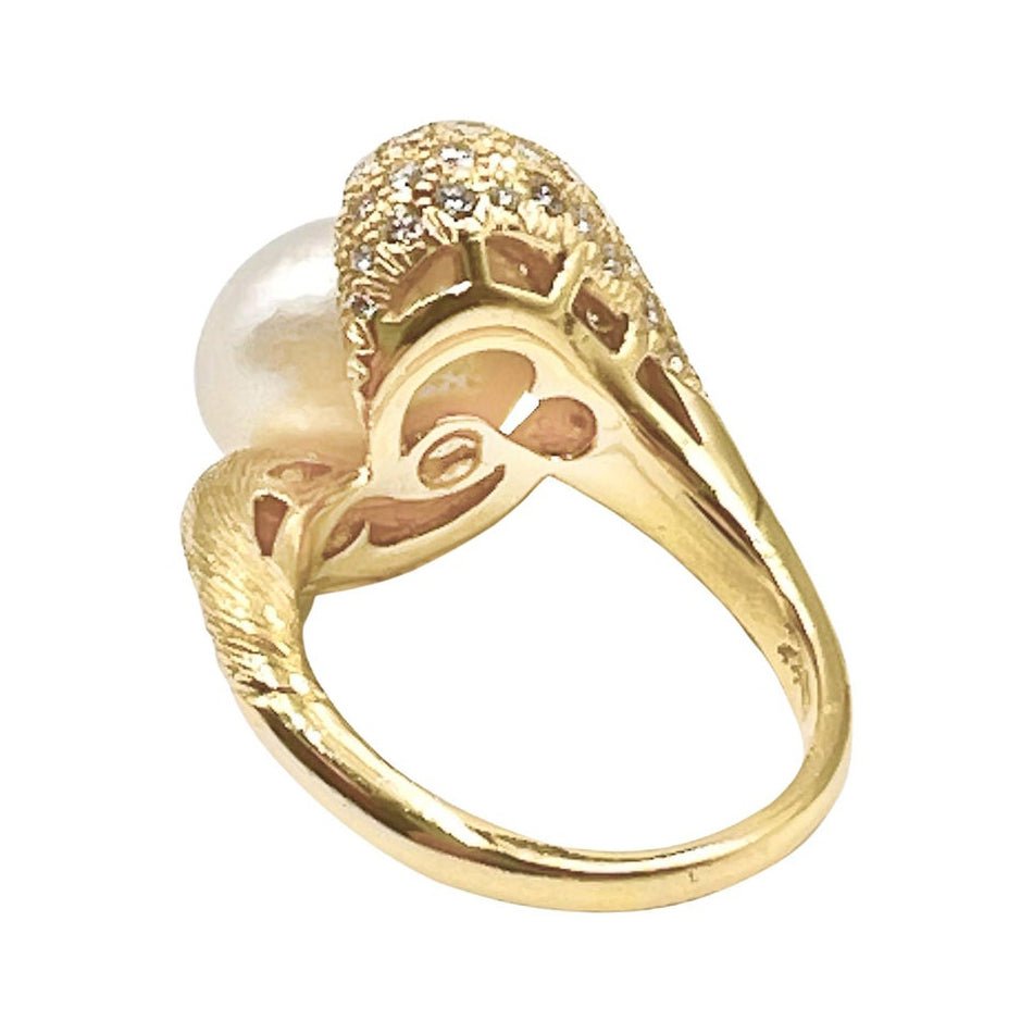 Estate Collection - Henry Dunay South Sea Pearl Diamond Sabi Ring