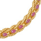 Estate Collection - Italian 18k Yellow Gold Ruby Collar Necklace