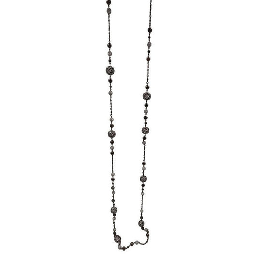 Estate Collection - Jacob & Co. 18k Black Gold Diamond Lace Long Necklace