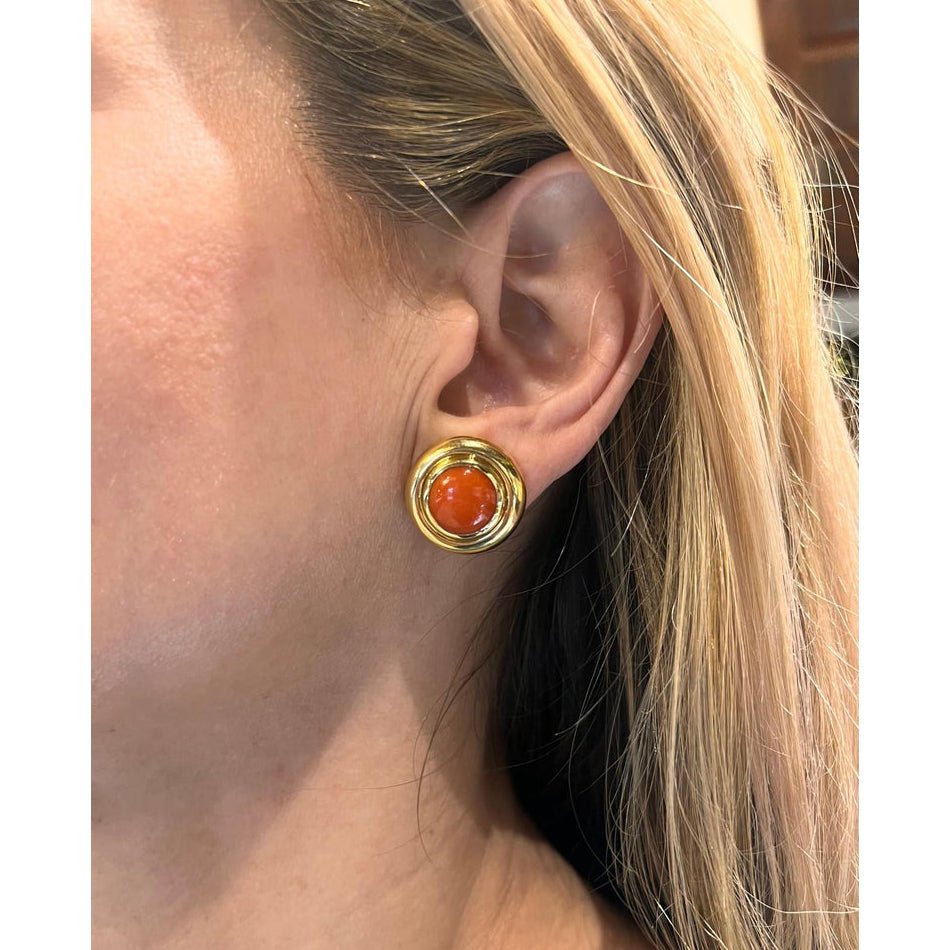 Estate Collection - Paloma Picasso for Tiffany 18k Gold Coral Earrings