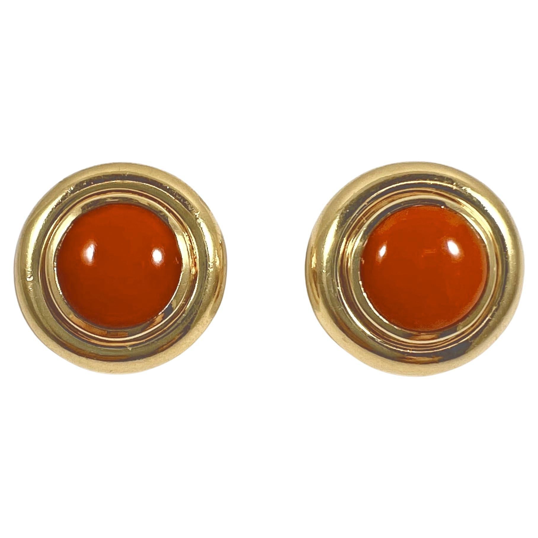 Estate Collection - Paloma Picasso for Tiffany 18k Gold Coral Earrings