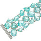 Estate Collection - Paraiba Tourmaline Diamond 3-Row Bracelet