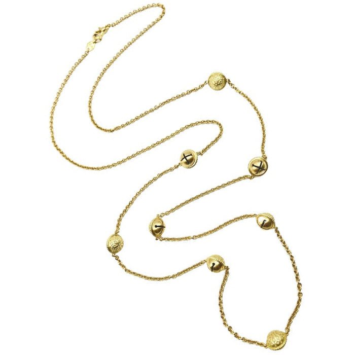 Estate Collection - Paul Morelli 18k Gold Meditation Bell Long Necklace