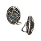 Estate Collection - Pavé Black Sapphire Diamond Domed Earrings