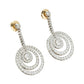 Estate Collection - Platinum Diamond Circle Drop Earrings