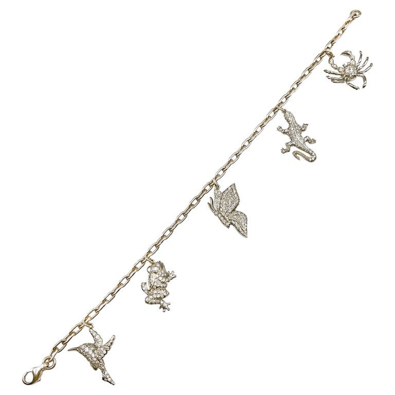 Estate Collection - Platinum Diamond Whimsical Charm Bracelet