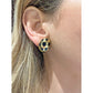 Estate Collection - Tiffany 18k Gold Black Jade Domed Earrings