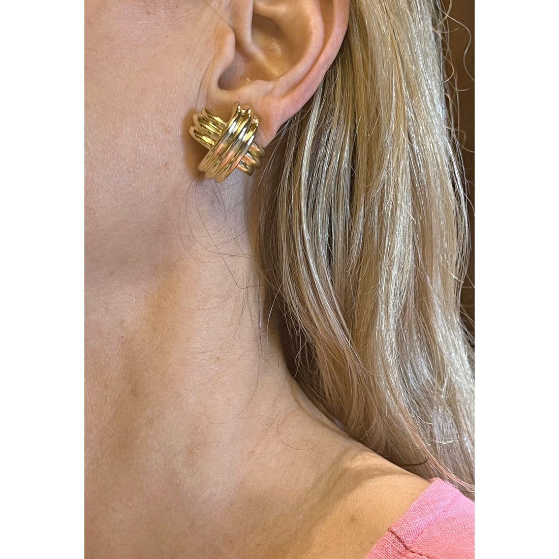 Estate Collection - Tiffany 18k Yellow Gold Large Signature X Earrings