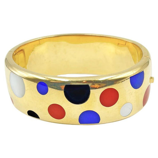Estate Collection - Tiffany Angela Cummings 18k Gold Multi-Gem Dot Bracelet