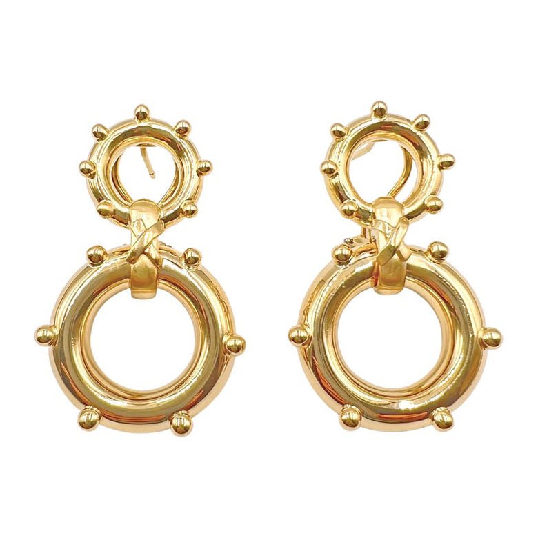 Estate Collection - Tiffany Paloma Picasso 18k Gold Nautical Drop Earrings