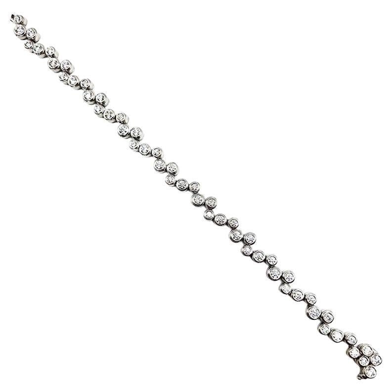 Estate Collection - Tiffany Platinum Diamond Bubbles Bracelet