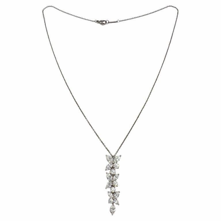 Estate Collection - Tiffany Platinum Diamond Victoria Pendant Necklace