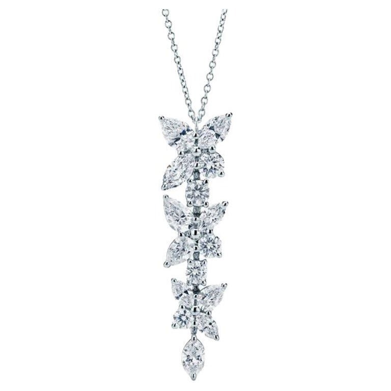 Estate Collection - Tiffany Platinum Diamond Victoria Pendant Necklace