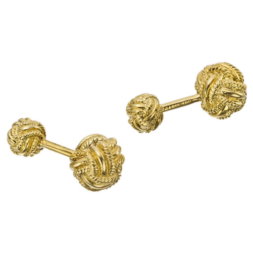 Estate Collection - Tiffany Schlumberger 18k Gold Rope Knot Cufflinks