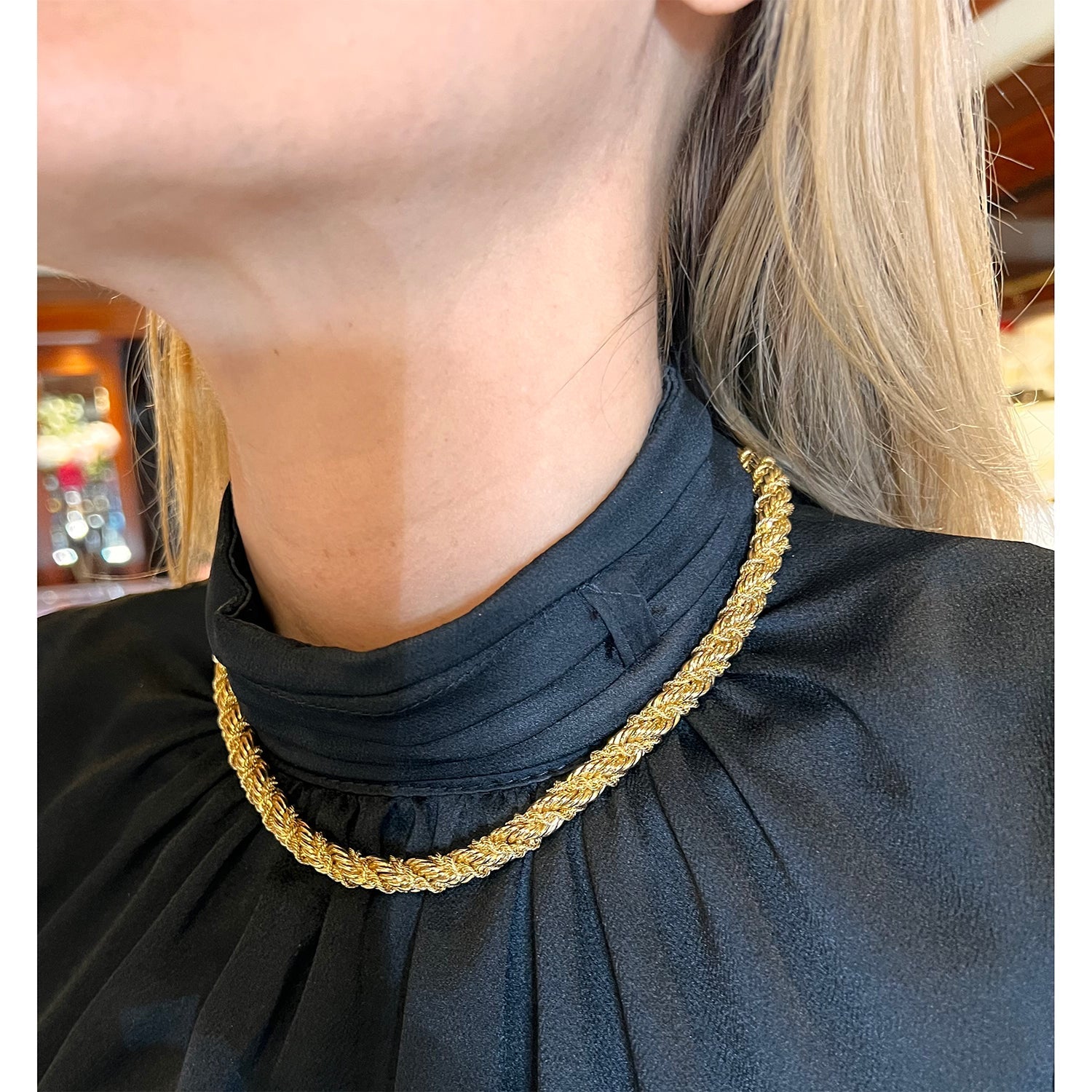Tiffany & Co. // 18k Gold & Diamond Peace Necklace – VSP Consignment