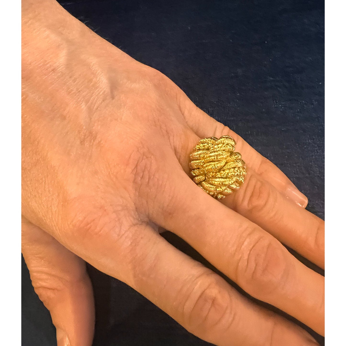 Estate Collection - Van Cleef & Arpels Textured 18k Gold Knot Ring