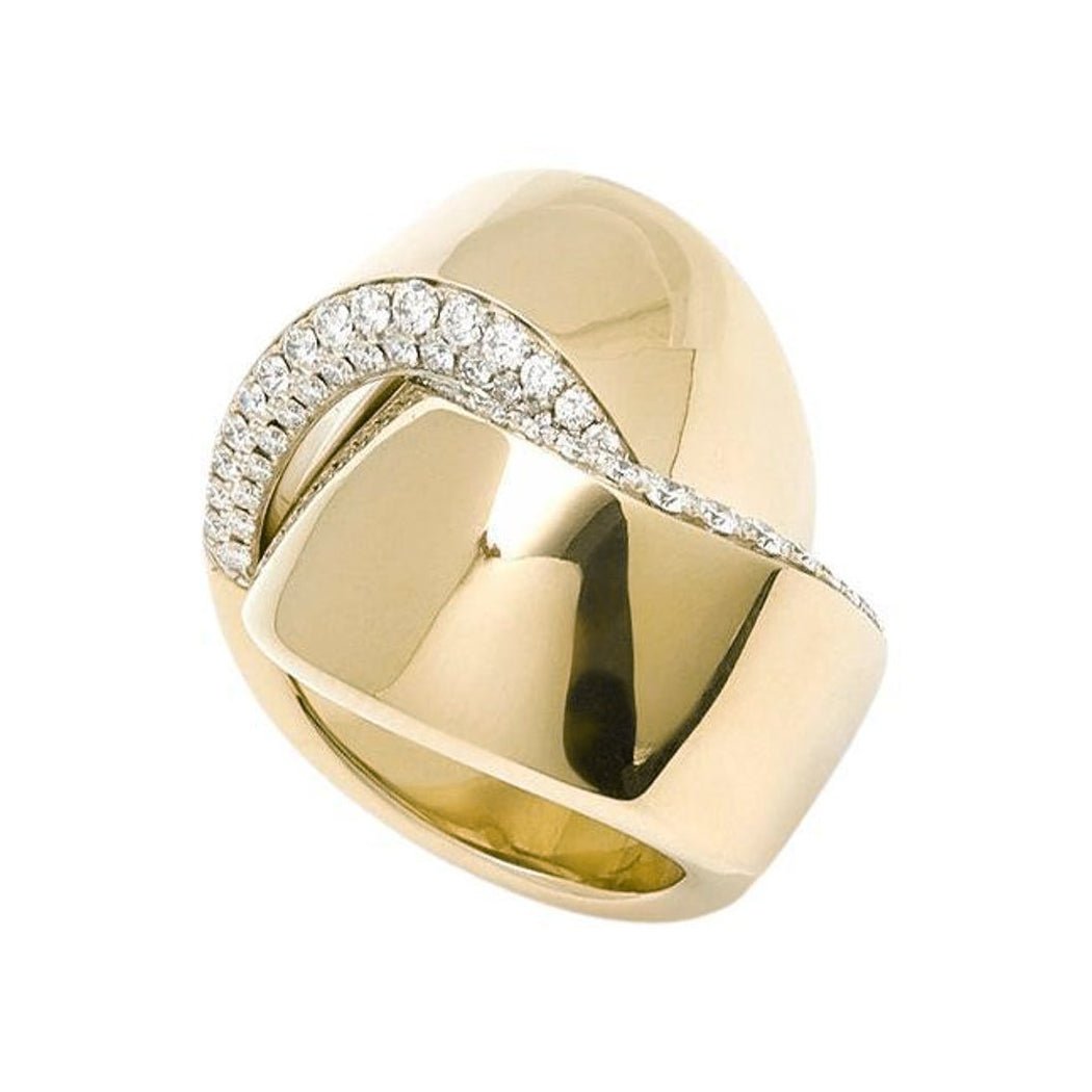 Estate Collection - Vhernier 18k Gold Diamond Large Abbraccio Ring