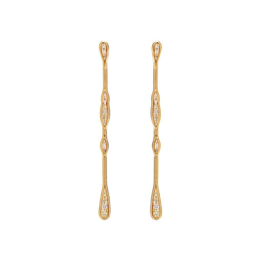 Fernando Jorge - 18k Yellow Gold Diamond Fluid Drop Earrings