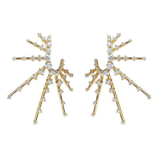 Fernando Jorge - 18k Yellow Gold Diamond Radiant Earrings