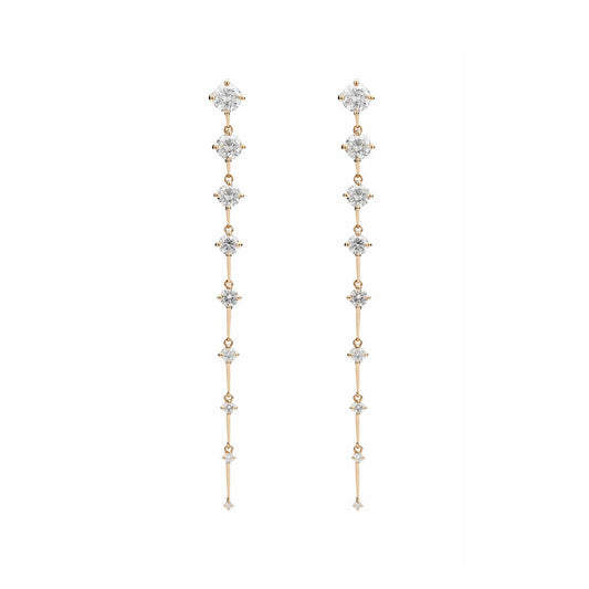 Fernando Jorge - 18k Yellow Gold Diamond Sequence Long Drop Earrings