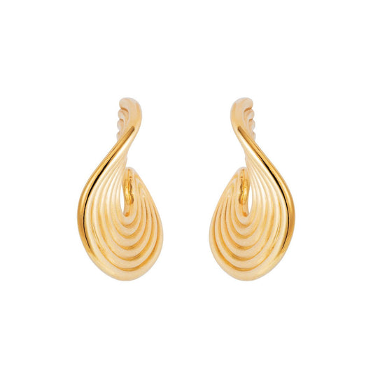 Fernando Jorge - 18k Yellow Gold Stream Lines Hoop Earrings