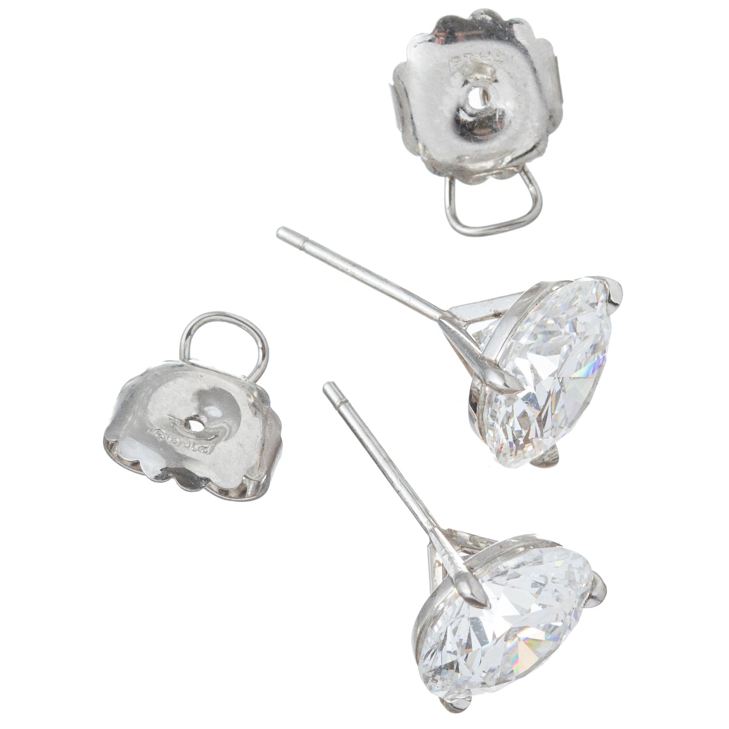 Greenleaf & Crosby - 10.09ct Round Brilliant Diamond Stud Earrings (D/VS)