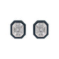 Greenleaf & Crosby - 18k White Gold Diamond Black Agate Stud Earrings