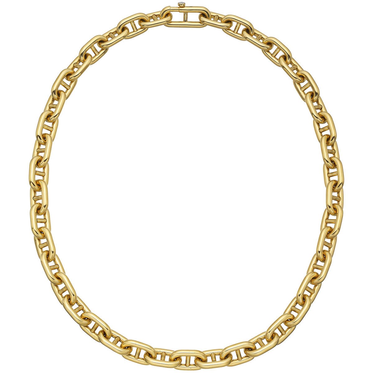 Greenleaf & Crosby - 18k Yellow Gold Anchor Link Necklace