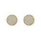 Greenleaf & Crosby - 18k Yellow Gold Diamond Domed Stud Earrings