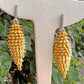 Greenleaf & Crosby - 18k Yellow Gold Diamond Pinecone Drop Earrings