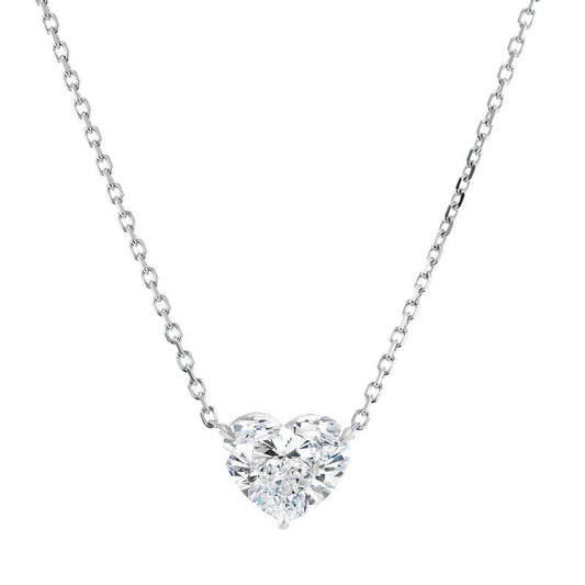 Greenleaf & Crosby - 3.02ct Heart-Shaped Diamond Solitaire Pendant
