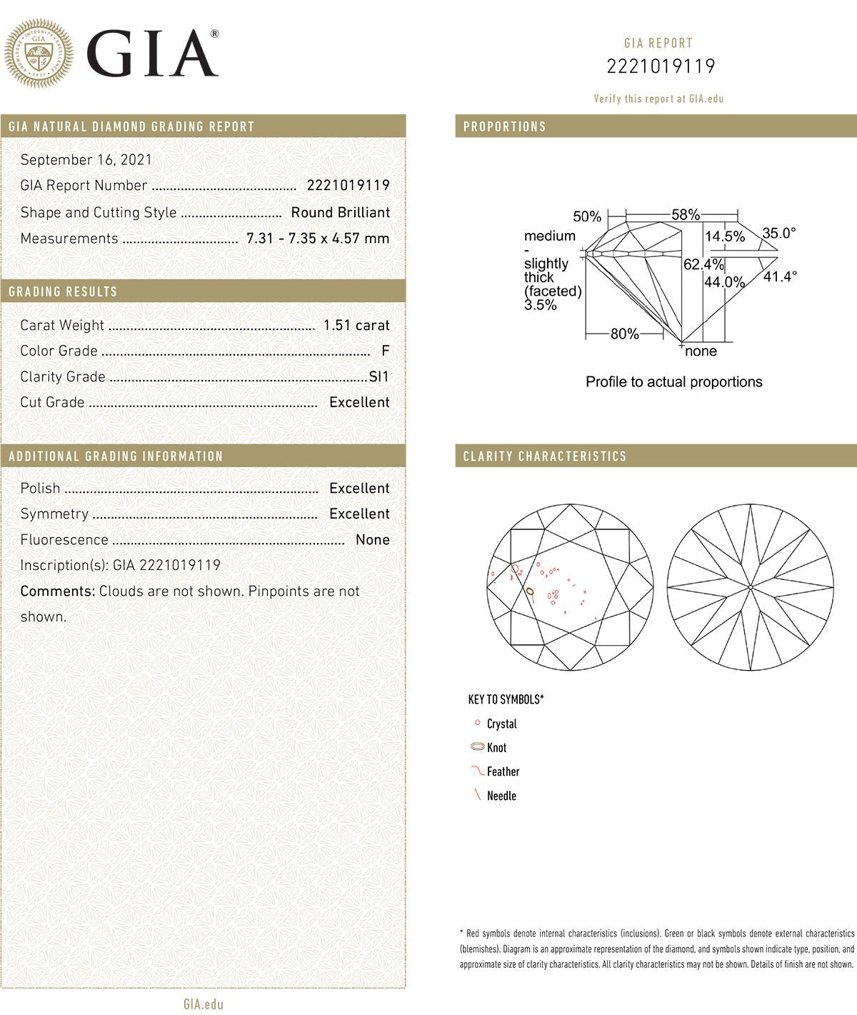 Greenleaf & Crosby - 3.02ct Round Brilliant Diamond Stud Earrings (F/SI1)