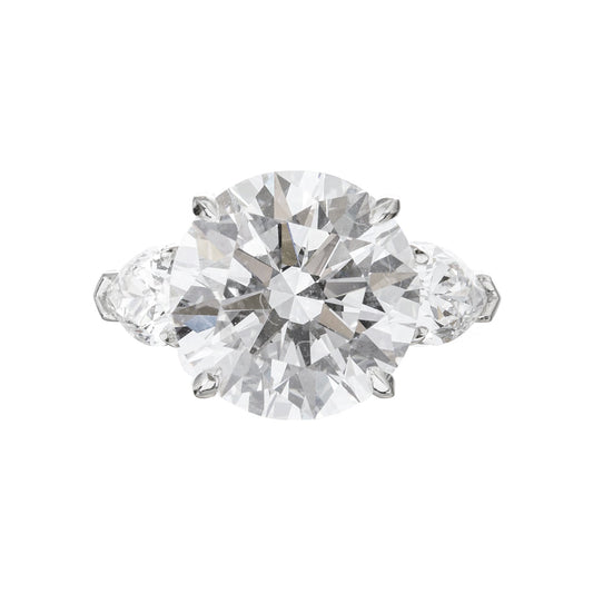 Greenleaf & Crosby - 7.18ct Round Brilliant Diamond Ring (E/VS1)